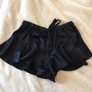 [victoria’s secret] black satin pajama shorts